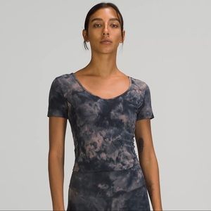 Lululemon Align T-Shirt Tie Dye Blue Sz 8